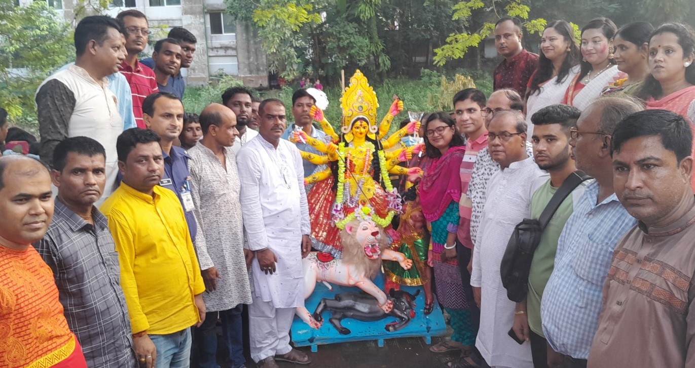 প্রতিমা বিসর্জনের মধ্যদিয়ে বিশ্বনাথে শারদীয় দুর্গা পূজা সম্পন্ন