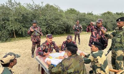 সীমান্তে বেড়া নির্মাণে বিজিবির বাঁধাকে কেন্দ্র করে উত্তেজনা